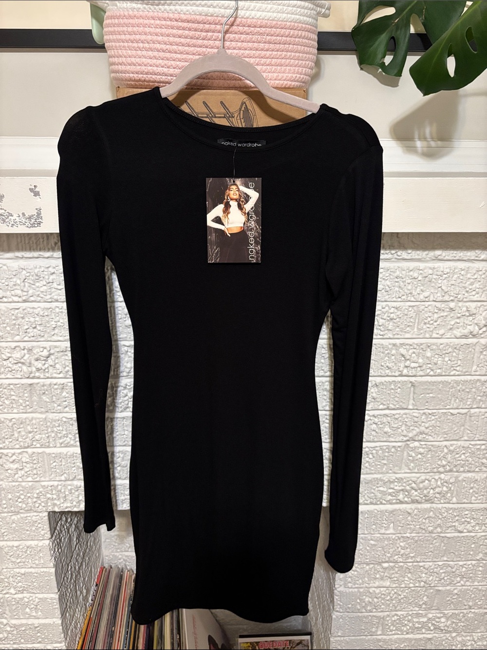 Long Sleeve Black Bodycon Mini Dress